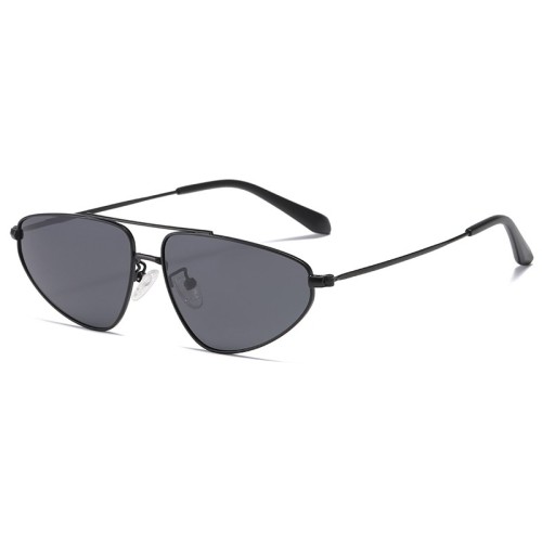 Pilot Shades Small Frame Triangle Polarized Sunglasses Metal Simple Frame Oval Sun Glasses For Unisex