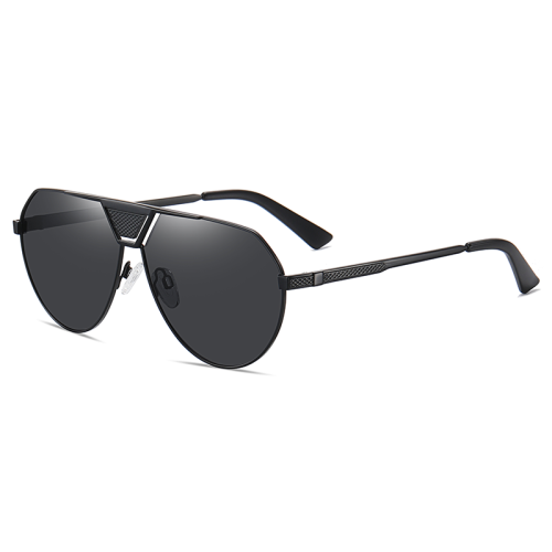 Oversized Shield Pilot Tinted Metal Sunglasses