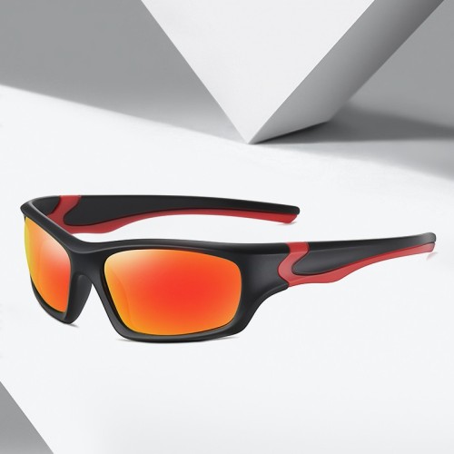 Rectangle Sporty Streamlined Riding Polarised Sunglasses
