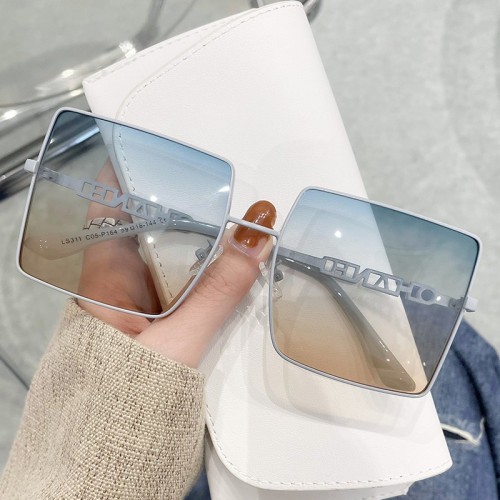 Oversize Sunglasses Colorful Square High Quality Women Shield Sunglasses New Trendy Uv400 Polarized