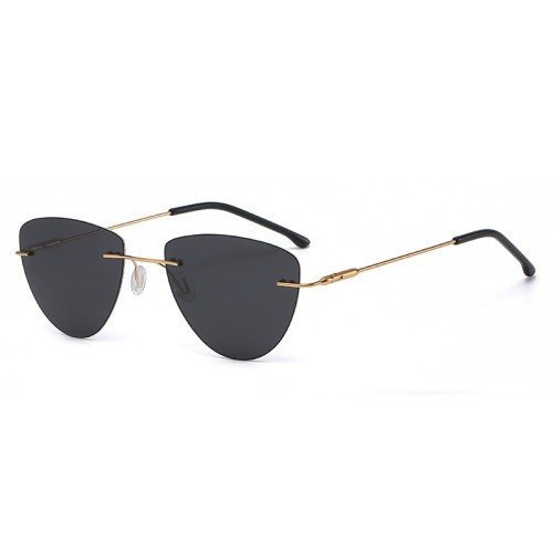 Rimless Fashion Sunglasses Spectecle Flexible Frameless Women Uv400 Sun Glasses