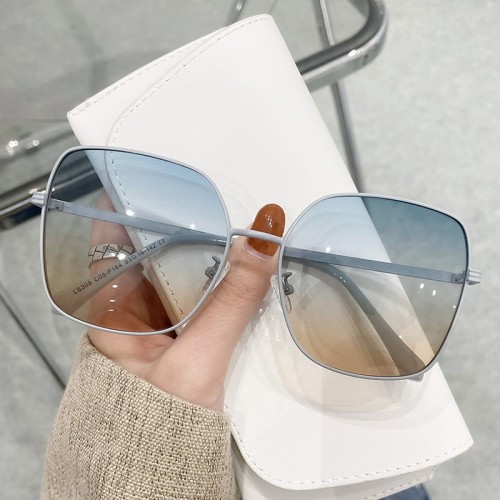 Vintage Popular Oversized Gradient Lens Elegant Lady Sunglasses Female Women Grace Square Polarized Shades Sun Glasses