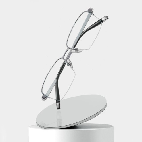 Factory Direct Selling Occhiali In Titanio Half Frame Pure Titanium Frame Optical Lunettes Lightweight Anti Blue Light Glasses