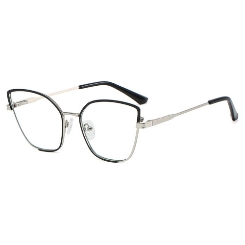 Cat Eye Blue Light Blocking Glasses Hipster Metal Frame Women Eyeglasses
