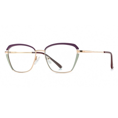 Eyeglasses Wholesale Cat Eye Metal Frames Cat Eye Spectacle Glasses Anti Blue Light Optical Frame Women