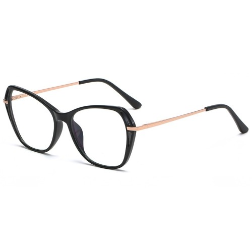 Fashion Design Tr90 Frame Glasses Anti Blue Cat Eye Femmes Lunettes Optiques