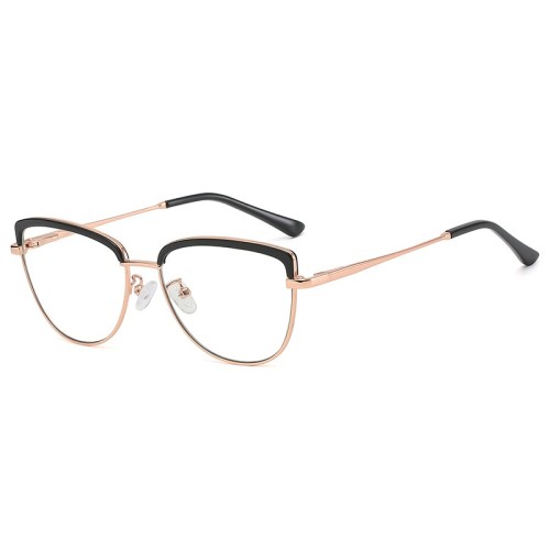 Fashion Decorative Custom Logo Metal Anti Blue Light Blocking Glasses Optical Spectacle Eyeglasses Frames For Unisex