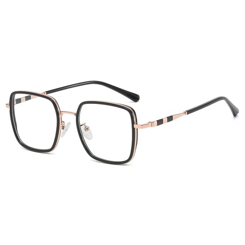 Newest Fashion Metal Combine Brand Style Eyeglasses Block Blue Light Customized Logo Women Eyeglasses