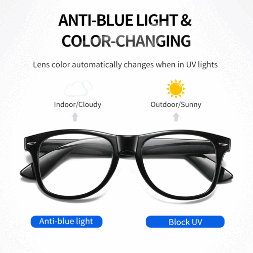 Photochromic Glasses Blocker Blue Rays Glasses Retro Quare Optical Glasses For Unisex Uv400 Eyewear Optical Frame Ce Bs2140 1Pcs