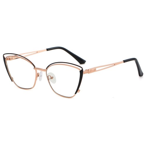 Women'S Shopping Glasses Anti Blue Light Blocking Protect Eye Metal Cat Frame Blue Light Filter Computer Eyeglasses