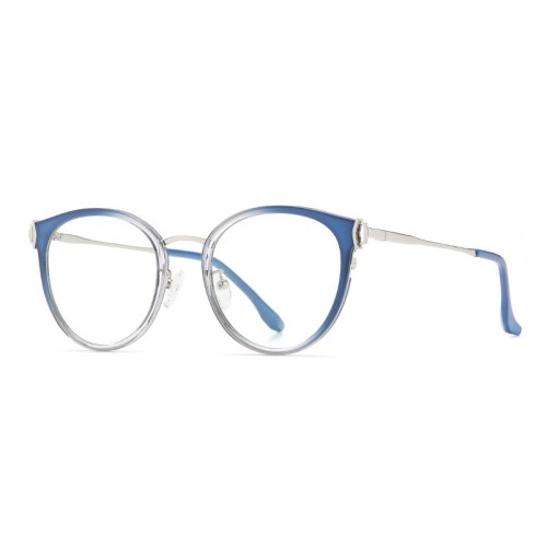 Women Cat Eye Stylish Frame With Metal Temple High-Quality Optical Anti-Blue Light Eye Protection Eyewear