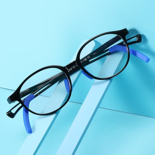 Round Shape Kids Optical Ultra-Light Adjustable Anti Blue Light Eyeglasses Frame Clear Eyewear For Boys Girls