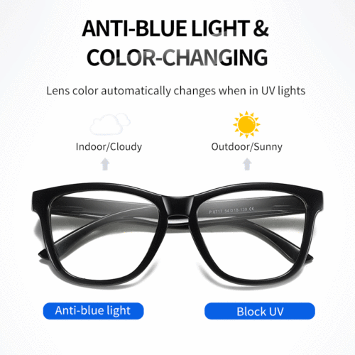 Photochromic Anti Blue Rays Glasses Wholesales Blocker Blue Rays Optical Eyewear Ready To Ship Square Glasses Uv400
