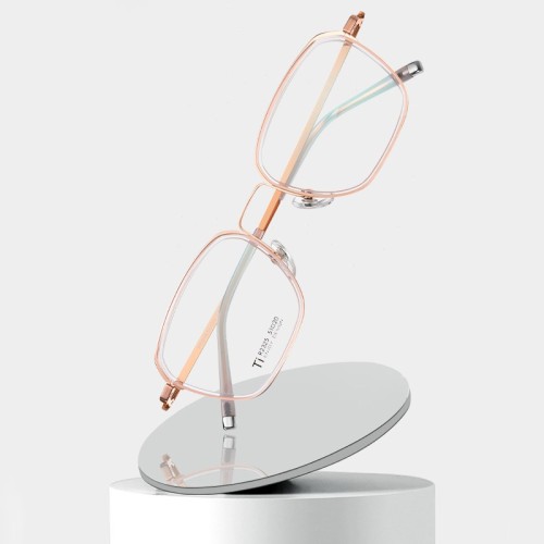 Titanium Alloy Glasses Men'S Trend Anti-Blue Light Anti-Radiation Eye Frame Women Can Match The Luminosity