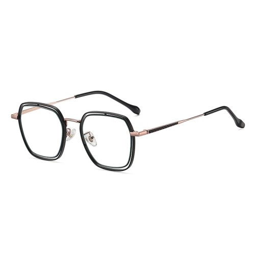 Myopia Glasses Frame Fashion Large Frame Glasses Metal Frame Carved Hollow Anti Blue Light Glasses