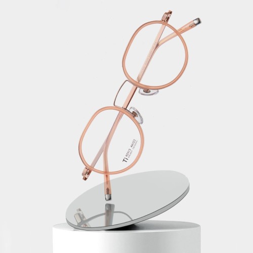 High Quality China Handmade Round Glasses Vintage Titanium Acetate Glasses Optical Glasses Frame