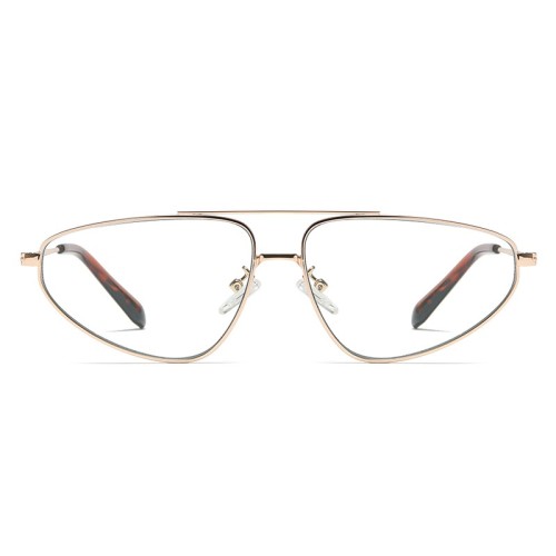 Comfortable Anti Blue Light Glasses Unisex New Metal Full Frame Polygonal Flat Mirror Metal Spot Wholesale Glasses Frame