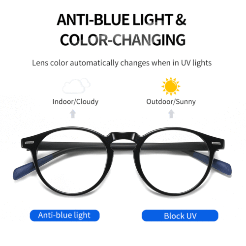 Photochromic Glasses Optical Frame Anti Blue Rays Glasses For Women Men Computer Game Glasses Retro Square Frame Eyeglasses
