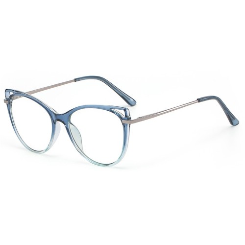 Tr90 Hollow Cateye Frame Spring Hinge Optical Frames Blue Light Blocking Glasses