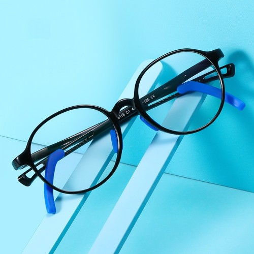 Light Kids Eyeglasses Adjustable Frame Blue Tr90 Schoolchild Changeable Optical Ultra-Light Anti Kid Children,Unisex Ce Cn;Zhe