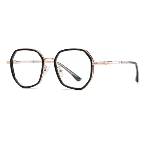 Retro Polygonal Men'S Myopia Glasses Frame Anti-Blue Light Women'S Glasses Can Be Equipped With Prescription Glasses