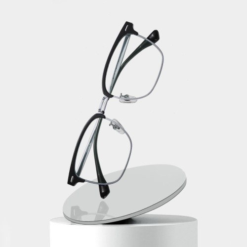 Fashion Square Frame Pure Titanium Glasses Frame Unisex Anti-Blue Light Glasses Anti-Radiation Computer Glasses