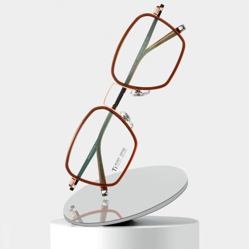 Factory Custom Titanium Frame Glasses Acetate Eyewear