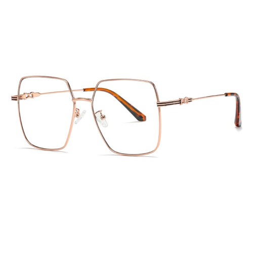 Fashion Trendy Square Frame For Ladies Hot Sale Exquisite Metal Glasses Street Shot Ins Pc Lenses Anti Blue Light Glasses