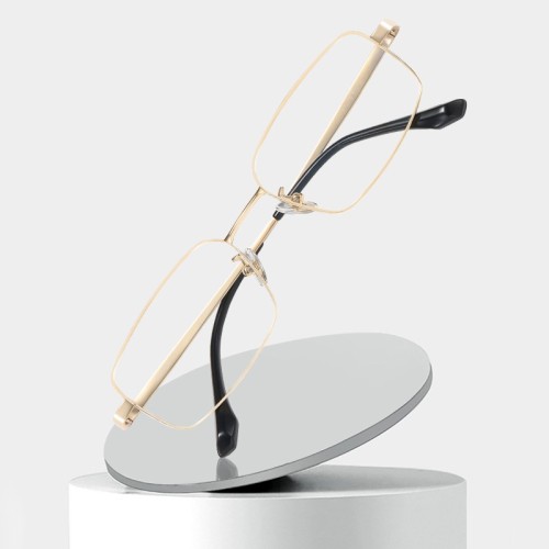 Titan Plating Rimless Mens Computer Square Classical Pure Titanium Spectacle Eyewear Frames Women Optical Frames Glasses