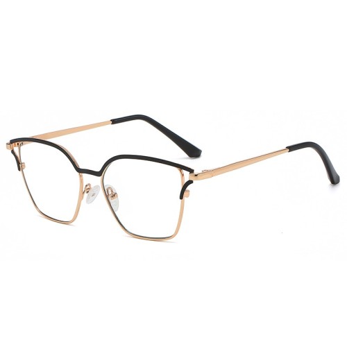 Special Design Gold Metal Frame Cat Eye Style Anti Blue Light Eyeglasses Optical Frame
