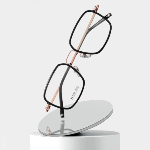 Fashion Square Frame Eye Glasses Acetate + Titanium Optical Glasses Frame