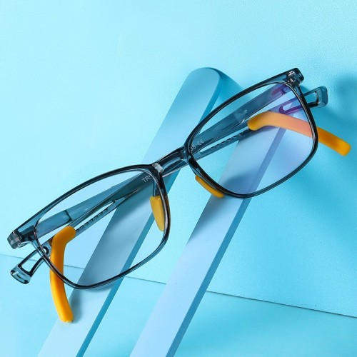 Tr90 Children Glasses With Anti Blue Rays Lens Adjustable Temple Kids Glasses Classic Ultralight Computer Glasses 5109