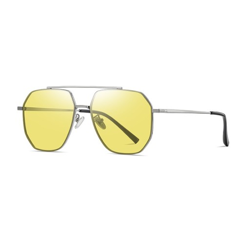 Men Nylon Lens Polarized Photochromic Sunglasses Metal Driving Sunglasses