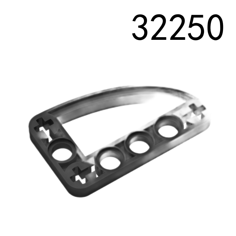 Item No: 32250 Technic, Liftarm, Modified L-Shape Quarter Ellipse Thin 3 x 5   Alternate Item No: 65714