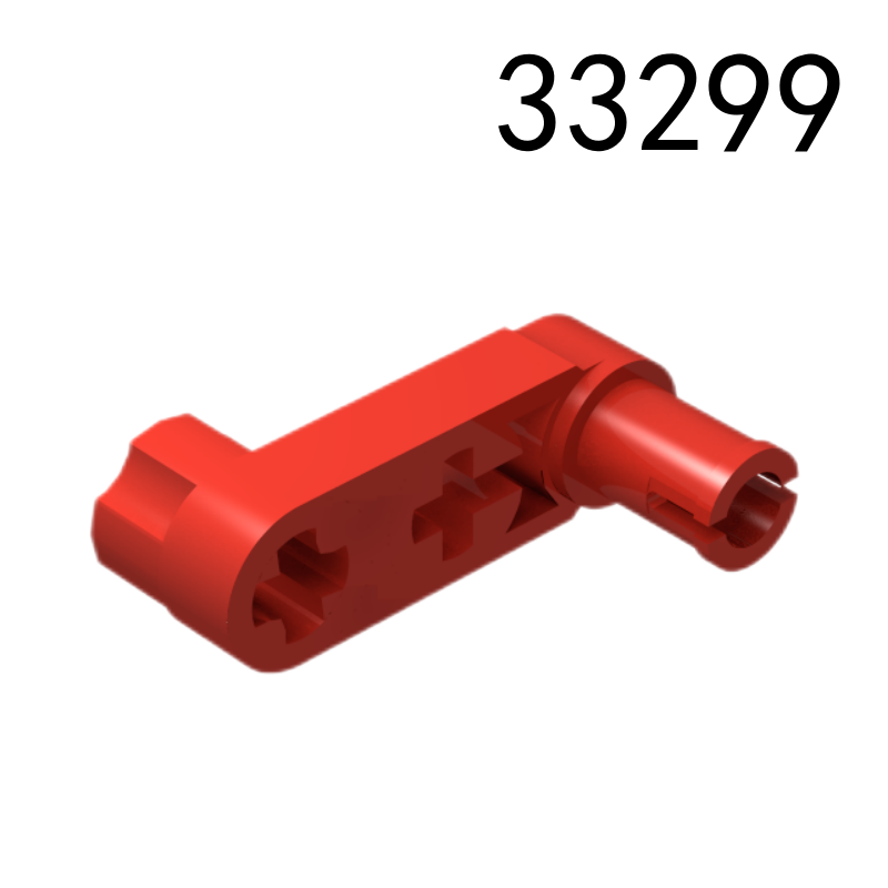 Item No: 33299  Technic, Liftarm, Modified Crank / Pin 1 x 3 - Axle Holes