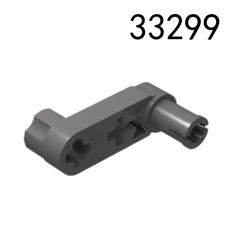 Item No: 33299  Technic, Liftarm, Modified Crank / Pin 1 x 3 - Axle Holes