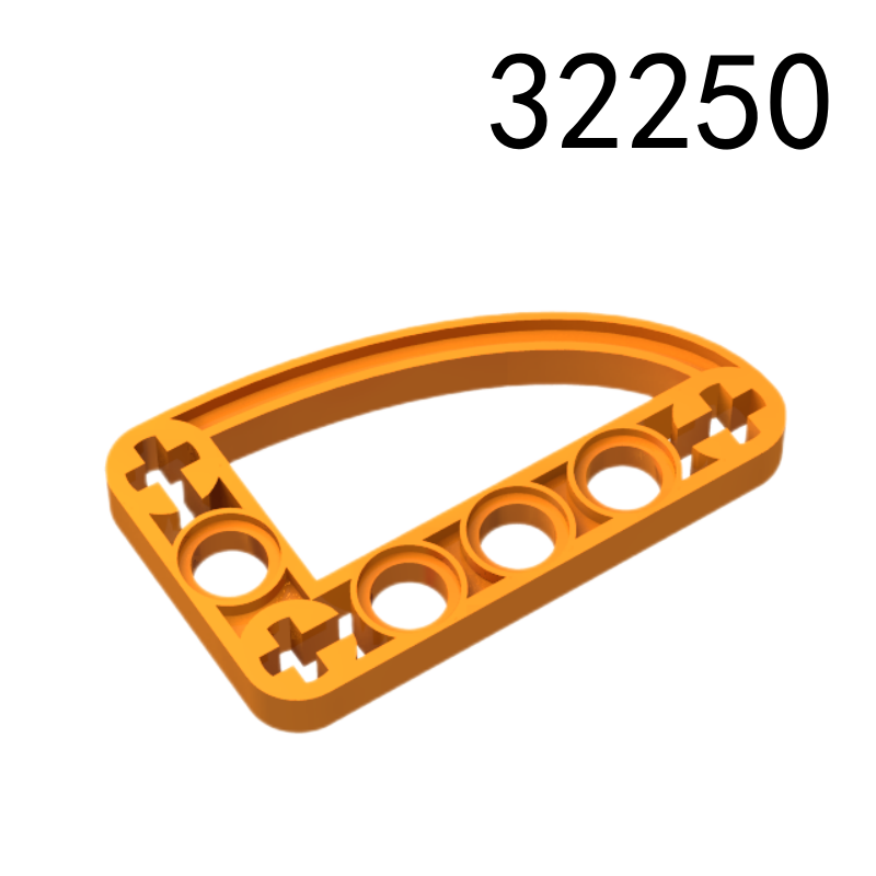 Item No: 32250 Technic, Liftarm, Modified L-Shape Quarter Ellipse Thin 3 x 5   Alternate Item No: 65714