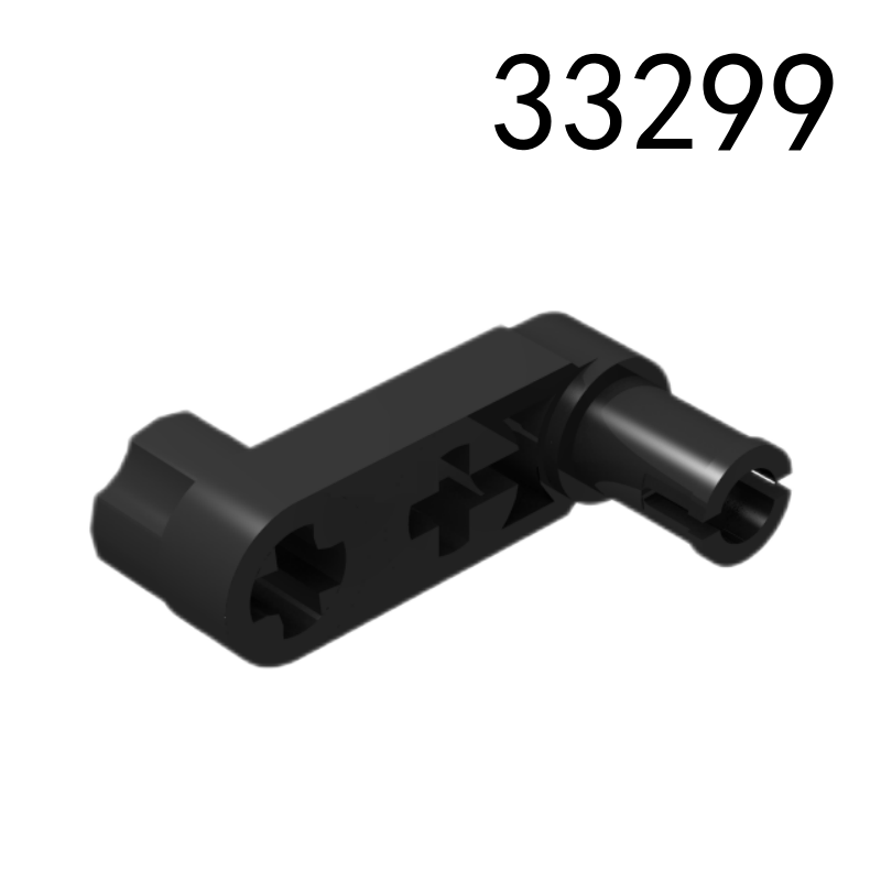 Item No: 33299  Technic, Liftarm, Modified Crank / Pin 1 x 3 - Axle Holes