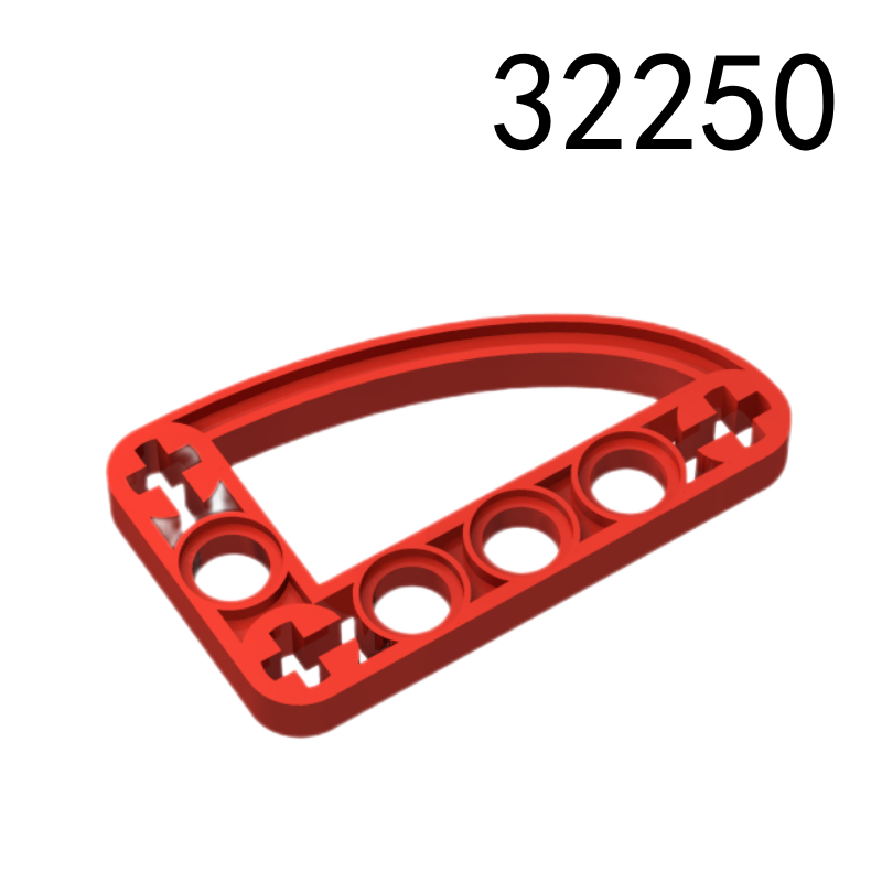 Item No: 32250 Technic, Liftarm, Modified L-Shape Quarter Ellipse Thin 3 x 5   Alternate Item No: 65714