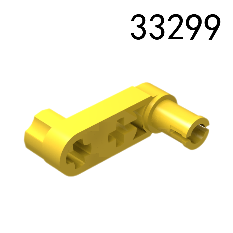 Item No: 33299  Technic, Liftarm, Modified Crank / Pin 1 x 3 - Axle Holes