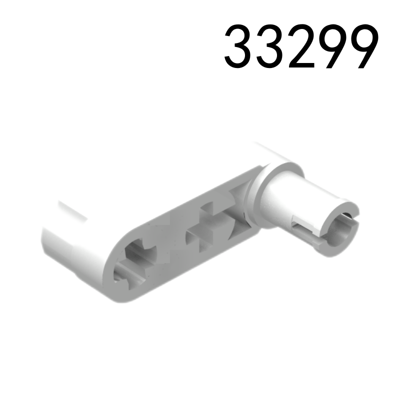 Item No: 33299  Technic, Liftarm, Modified Crank / Pin 1 x 3 - Axle Holes