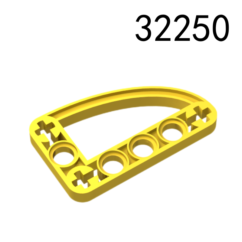 Item No: 32250 Technic, Liftarm, Modified L-Shape Quarter Ellipse Thin 3 x 5   Alternate Item No: 65714