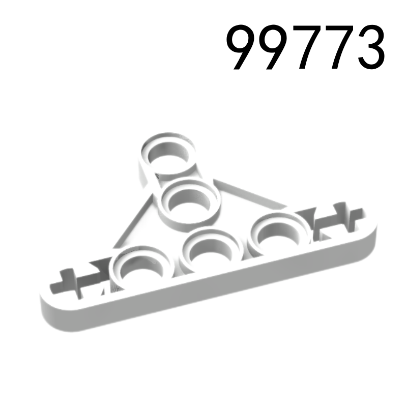 Item No: 99773 Technic, Liftarm, Modified Triangle Thin 3 x 5 with Short Supports   Alternate Item No: 65193