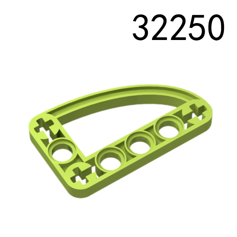 Item No: 32250 Technic, Liftarm, Modified L-Shape Quarter Ellipse Thin 3 x 5   Alternate Item No: 65714