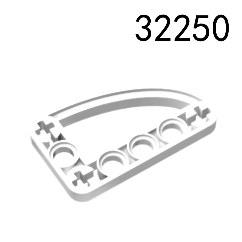 Item No: 32250 Technic, Liftarm, Modified L-Shape Quarter Ellipse Thin 3 x 5   Alternate Item No: 65714