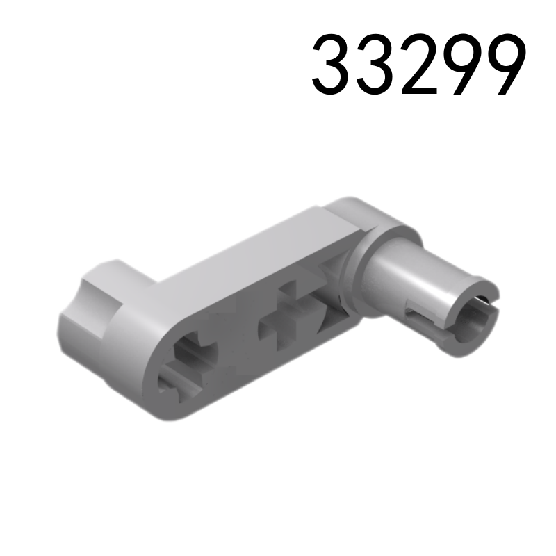 Item No: 33299  Technic, Liftarm, Modified Crank / Pin 1 x 3 - Axle Holes