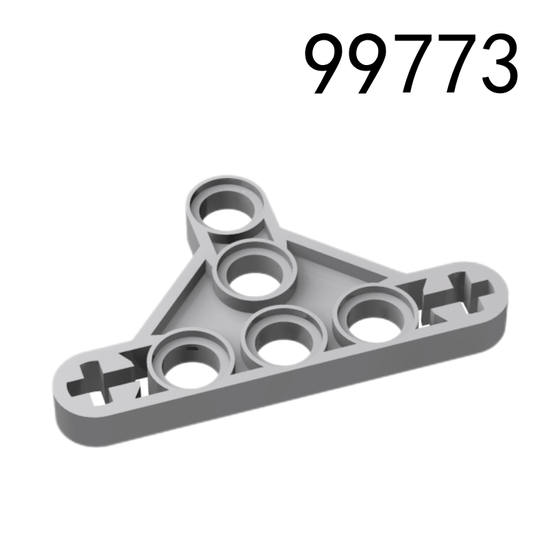 Item No: 99773 Technic, Liftarm, Modified Triangle Thin 3 x 5 with Short Supports   Alternate Item No: 65193