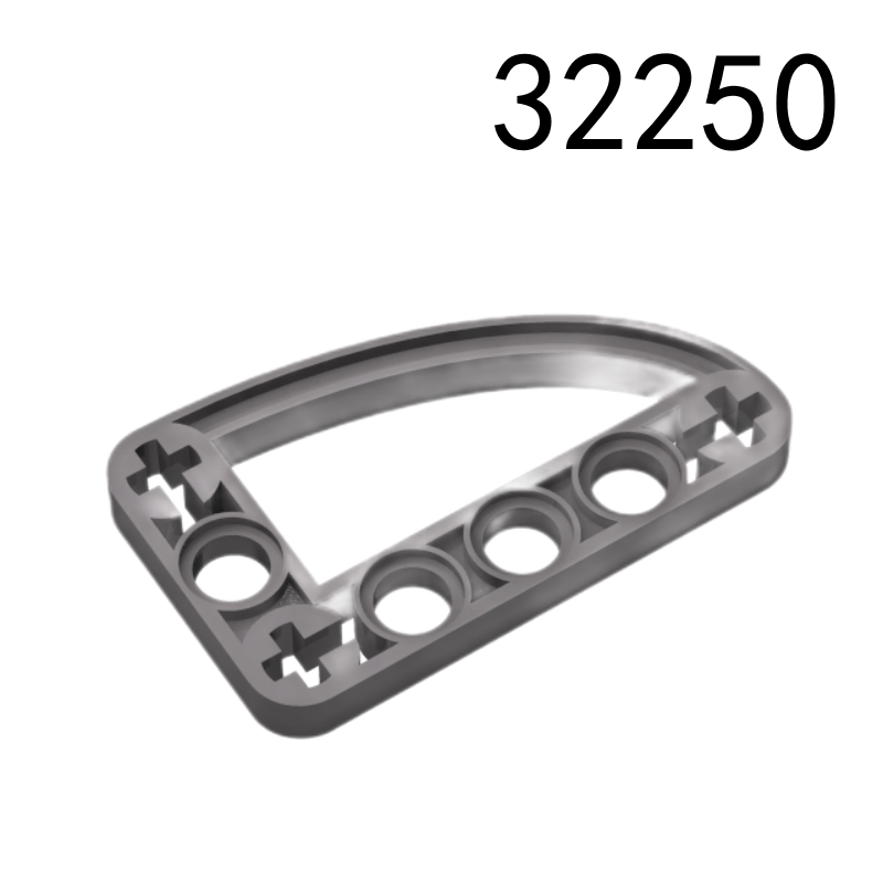 Item No: 32250 Technic, Liftarm, Modified L-Shape Quarter Ellipse Thin 3 x 5   Alternate Item No: 65714