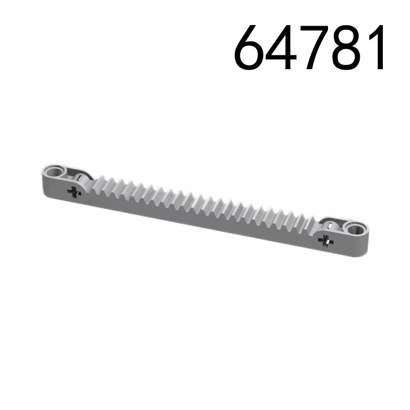 Item No: 64781Technic, Gear Rack 1 x 13 with Axle and Pin Holes ...