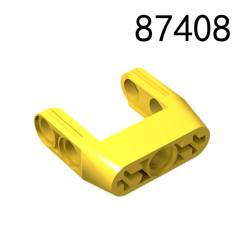Item No: 87408 Technic, Pin Connector Toggle Joint Smooth Double with Axle and Pin Holes   Alternate Item No: 49137